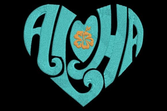 Aloha Heart: A Tropical Twist for Holiday Embroidery