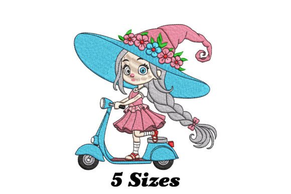 Cute Girl Riding Scooter: A Seasonal Embroidery Review