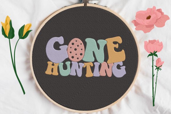 Gone Hunting Retro Groovy Text Review