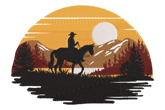 Horse Rider Sunset: A Seasonal Embroidery Review