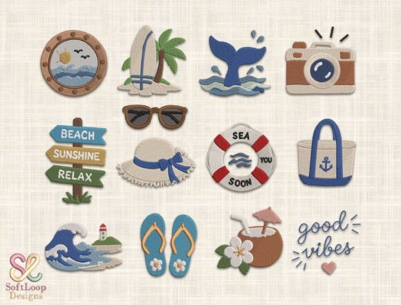 Review: Beach Vacation Embroidery Design Bundle
