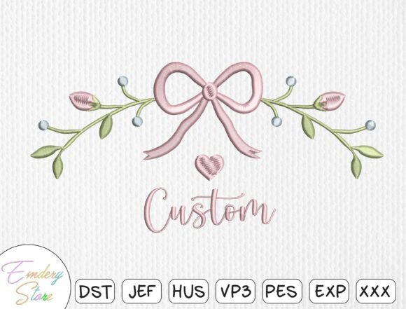 Review: Customizable Floral Bow Embroidery File